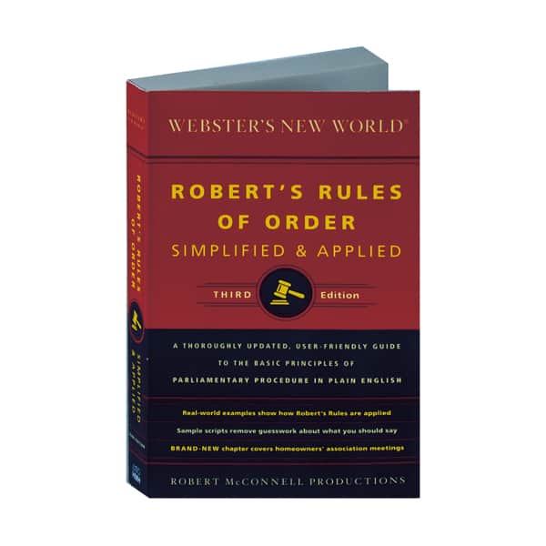 Webster's New World Robert's Rules of Order