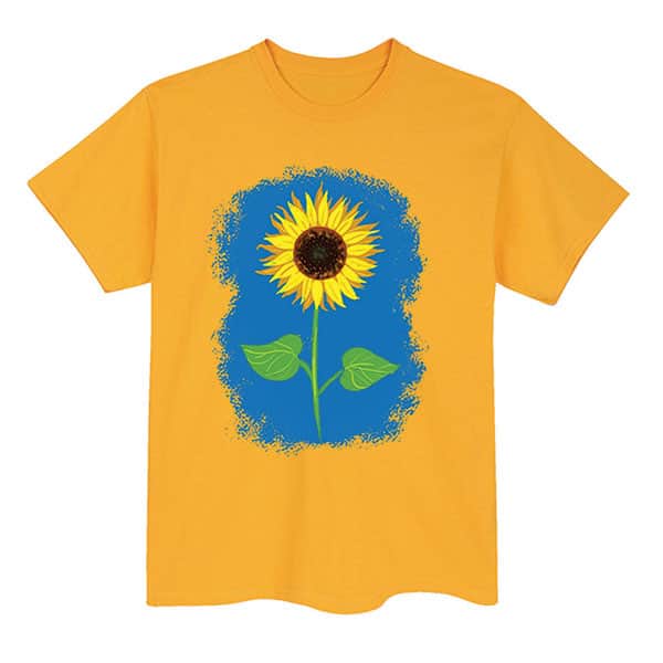 Sunflower on Yellow T-Shirt or Sweatshirt