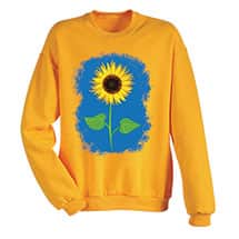 Alternate image Sunflower on Yellow T-Shirt or Sweatshirt