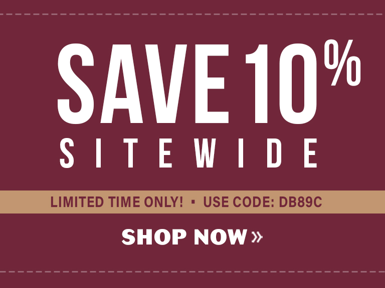 Take 10% Off Your Order - Code DB89C