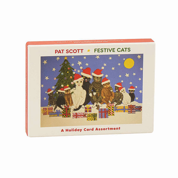 Festive Cats Boxed Holiday Notecard Assortment