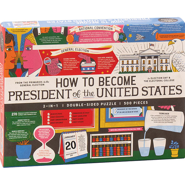 Product image for How To Become President Of The United States 500 Piece Double-Sided Puzzle