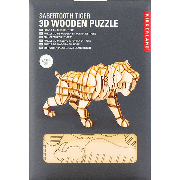Sabertooth Tiger: 3D Wooden Puzzle