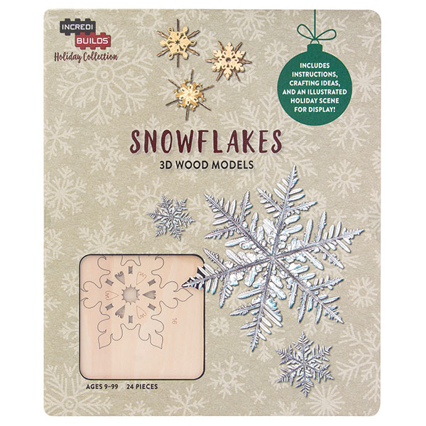 Holiday Snowflakes 3D Wood Model