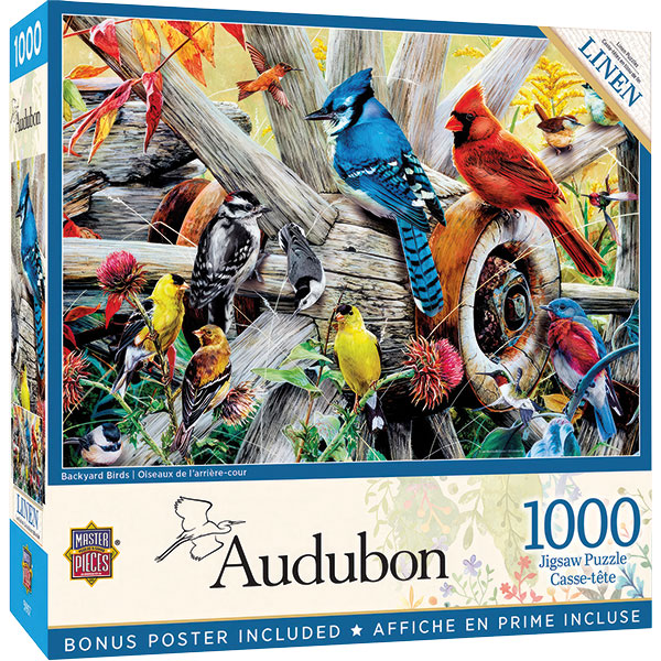 Audubon Backyard Birds 1000 Piece Jigsaw Puzzle