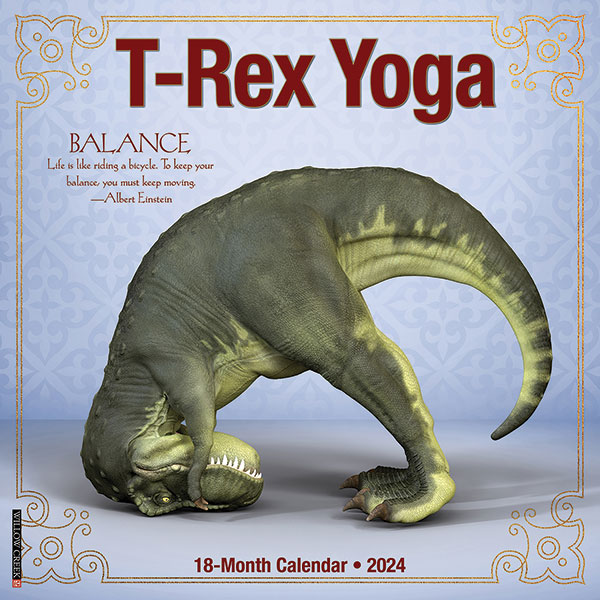 T-Rex Yoga 2024 Wall Calendar