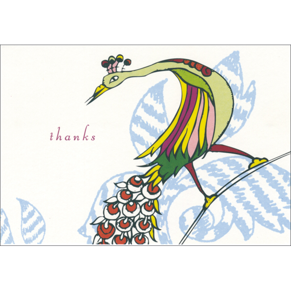 Peacock QuickThanks Notecards