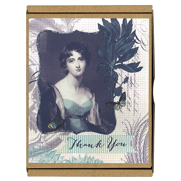 The Blue Lady GreenThanks Boxed Notecards