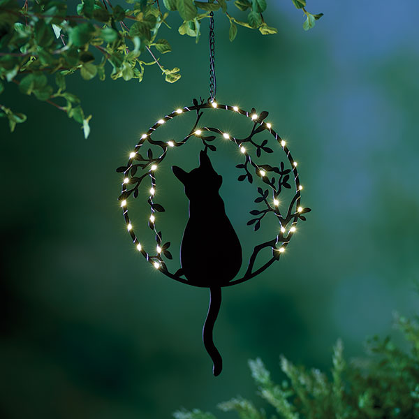 Hanging Solar Cat Light