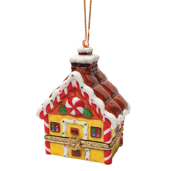 Product image for Porcelain Surprise Ornament - Gingerbread Chalet