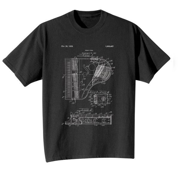 Vintage Patent Piano T-Shirt