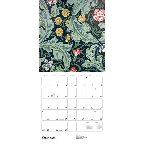 William Morris: Arts & Crafts Designs 2023 Wall Calendar