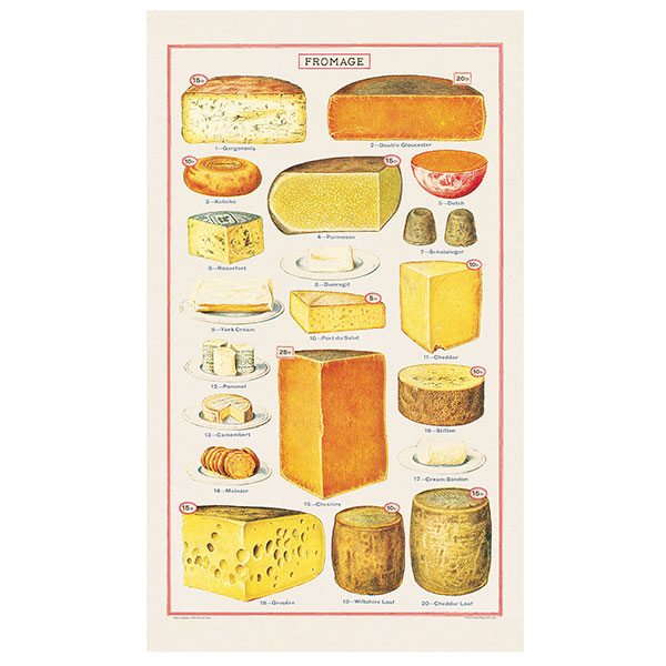 Product image for Vintage Cheese Tea Towel