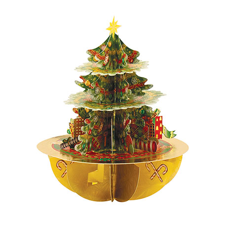 Christmas Tree Pirouettes 3D Card