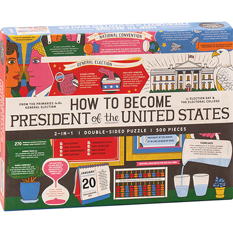 How To Become President Of The United States 500 Piece Double-Sided Puzzle