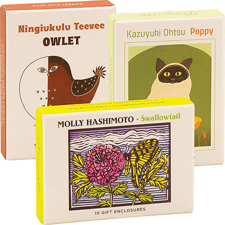 Boxed Gift Enclosures Set Of 3- Poppy Swallowtail & Owlet