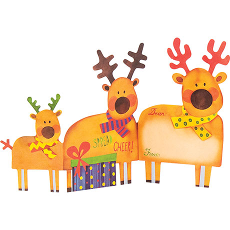 Christmas Deer Tri-Fold Notecards