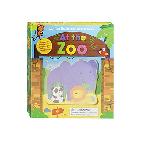 My First Build And Learn Book: At The Zoo
