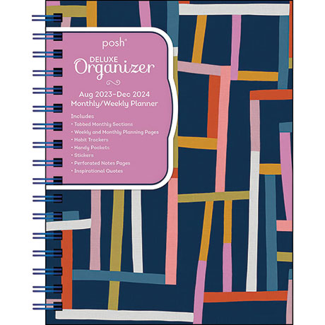 Posh: Crossroads Geometric Organizer 17 Month 2023-2024 Monthly/Weekly Softcover Planner Calendar