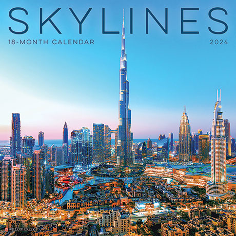 Skylines Art 2024 Wall Calendar