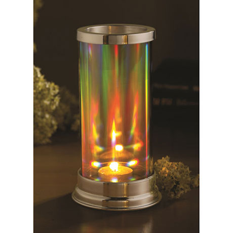 Rainbow Prism Crystal Candleholder