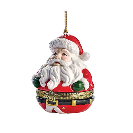 Porcelain Surprise Ornament - Pudgy Santa