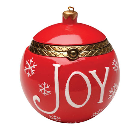 Porcelain Surprise Ornament - Red Joy Ornament