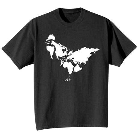 World Chicken Map T-Shirt