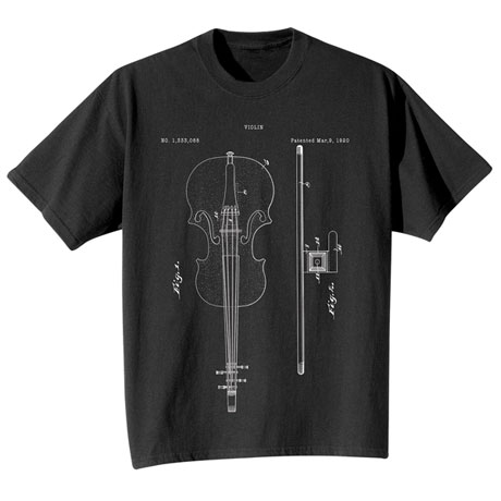 Vintage Patent Violin T-Shirt