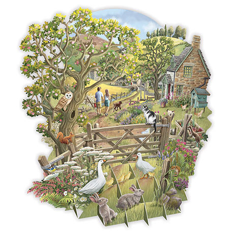 Country Farmyard 3-D Pop-Up Card