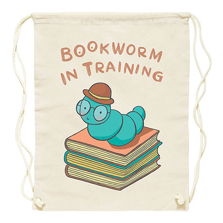 Bookworm In Training Drawstring Tote