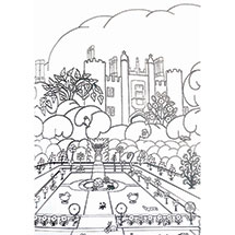Alternate Image 1 for Hampton Court: Art For London Transport Colouring Book