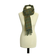 Alternate image Lambs Wool Country Check Scarf