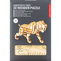 Sabertooth Tiger: 3D Wooden Puzzle 
