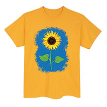 Alternate Image 1 for Sunflower on Yellow T-Shirt or Sweatshirt