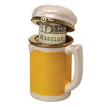 Alternate image Porcelain Surprise Ornament - Beer Mug