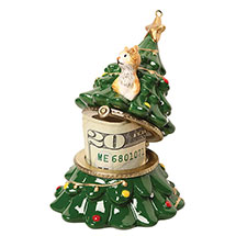 Alternate Image 1 for Porcelain Surprise Ornament - Cat in Tree