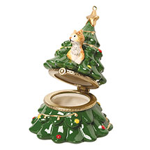Alternate Image 2 for Porcelain Surprise Ornament - Cat in Tree