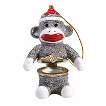Alternate image Porcelain Surprise Ornament - Sock Monkey