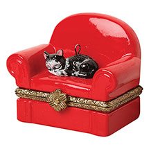 Alternate image Porcelain Surprise Ornament - Cat on Chair