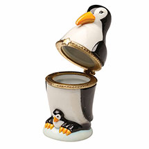 Alternate image Porcelain Surprise Ornament - Penguin with Baby
