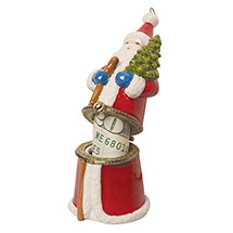 Alternate image Porcelain Surprise Ornament - Vintage Santa with Tree