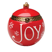 Alternate image Porcelain Surprise Ornament - Red Joy Ornament