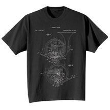Vintage Patent French Horn T-Shirt