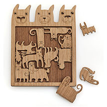 Alternate Image 1 for Happy Dogs Puzzle Trivet